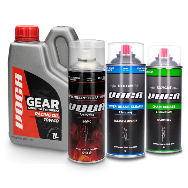 kit mantenimiento voca gearbikes laca limpiador frenos grasa cadena y aceite transmision 10w40