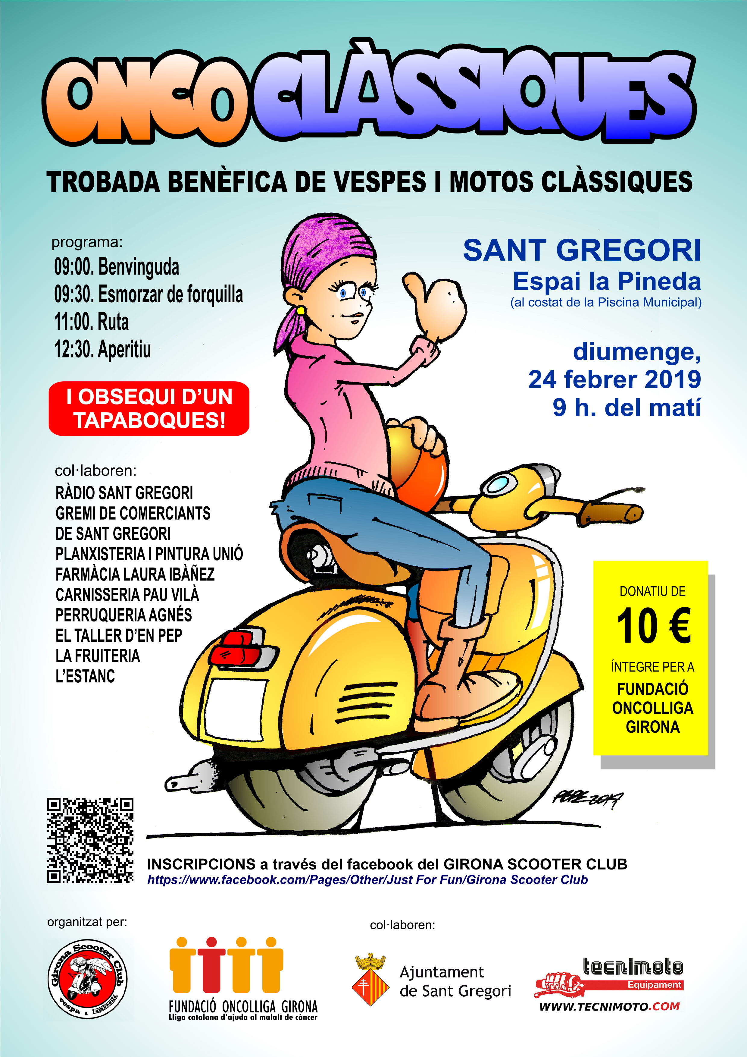 Evento vespas Oncoclàssiques Evento Motoscoot Girona