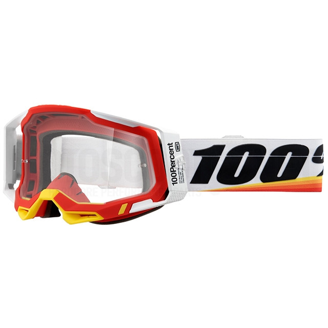 50009-00016 Gafas Offroad 100% Racecraft 2 Arsham Rojo - Cristal Transparente
