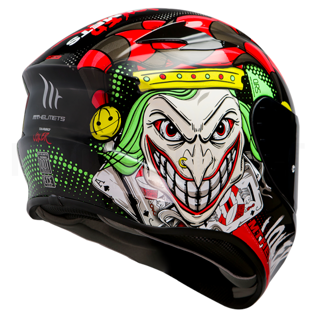 Casco MT Helmets FF106 Targo Joker A1 Negro Brillo