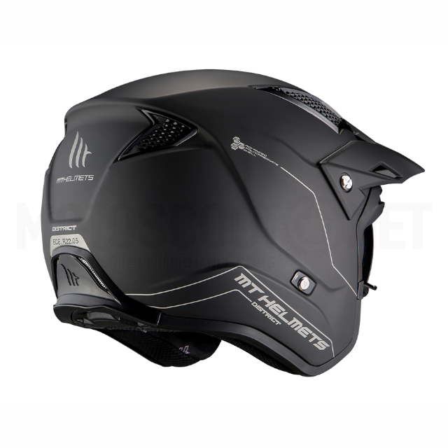 Casco MT Helmets TR902SV District SV Solid A1 Negro Mate