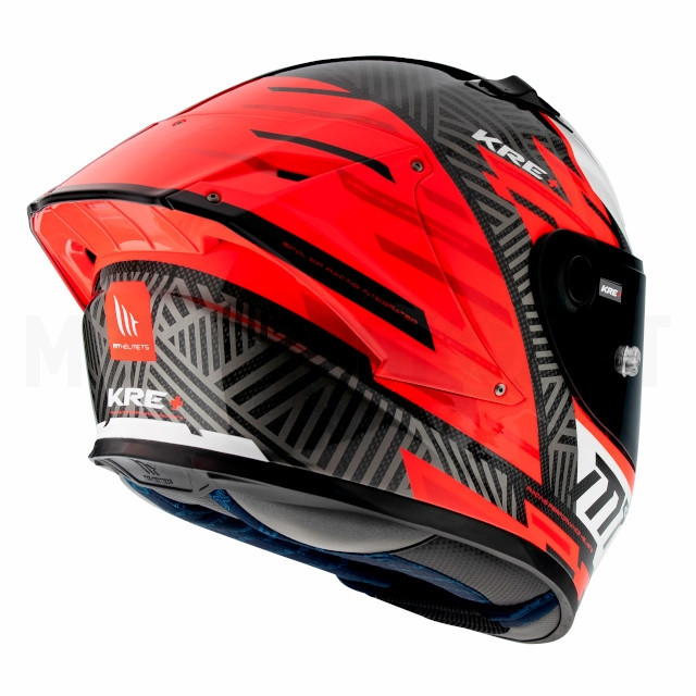 Casco MT Helmets FF103PLUSC KRE+ Carbon Brush A5 Rojo Brillo 