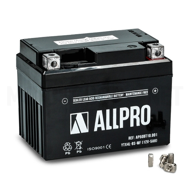 Caja de 10 baterías YTX4L-BS Sellada Allpro ref: AP50BT10.001/10