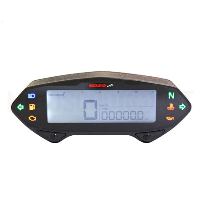 Marcador DB-01RN Digital universal Speed RPM ODO TRIP TIME FUEL + 5 niveles de luz Koso encendido