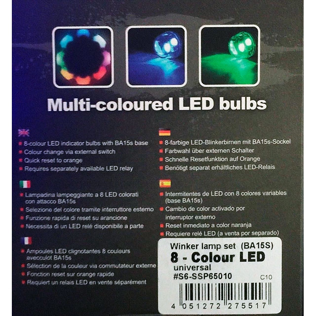 Bombilla de intermitentes BA15S LED multicolor Stage6 Sku:S6-SSP65010 /s/6/s6-ssp65010_01.jpg