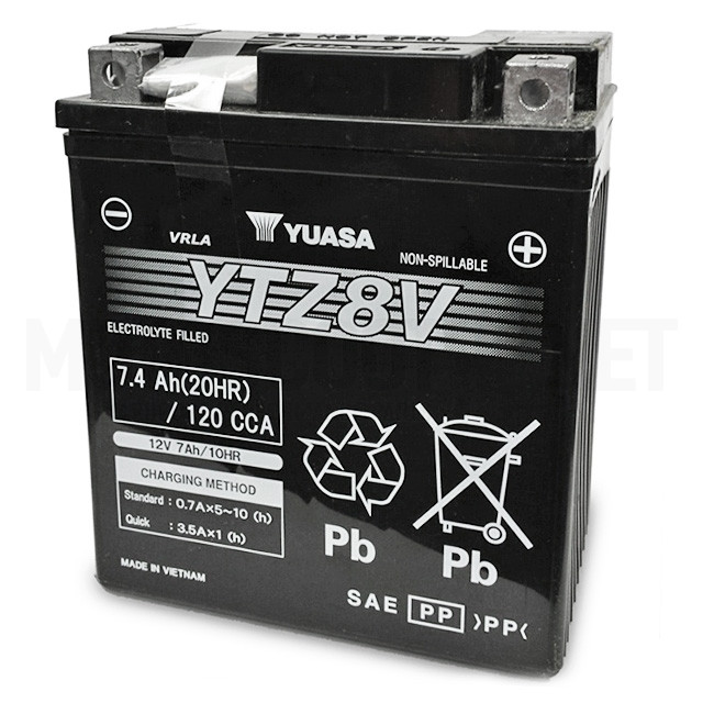 Batería YTZ8-V Yuasa precargada ref: YTZ8-V