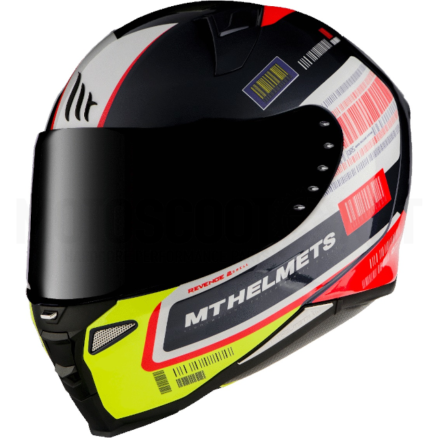 Casco MT Helmets FF110 Revenge 2 RS A1 Negro Perla Brillo S