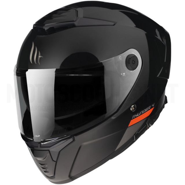 A-1308000011 Casco MT Helmets Thunder 4 SV Solid Negro Brillo