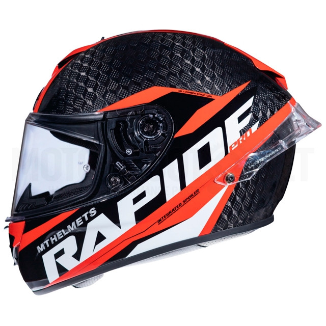 Casco MT Helmets FF104PRO Rapide Pro Carbon C5 Rojo Brillo
