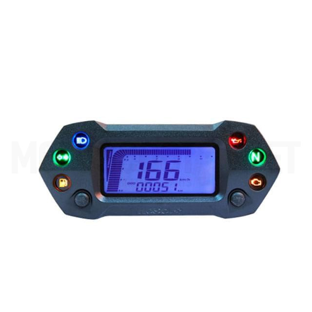 Tacómetro DB-01R+ KOSO Digital universal Speed RPM ODO TRIP TIME FUEL iluminado azul