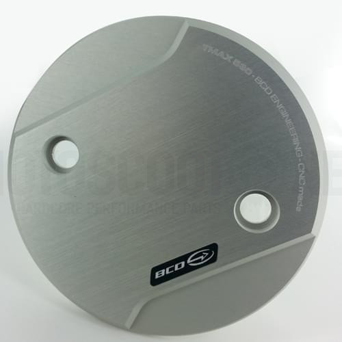 Tapa del carter CNC Yamaha T-Max 530 >12 BCD-Design 2 unidades aluminio/mate