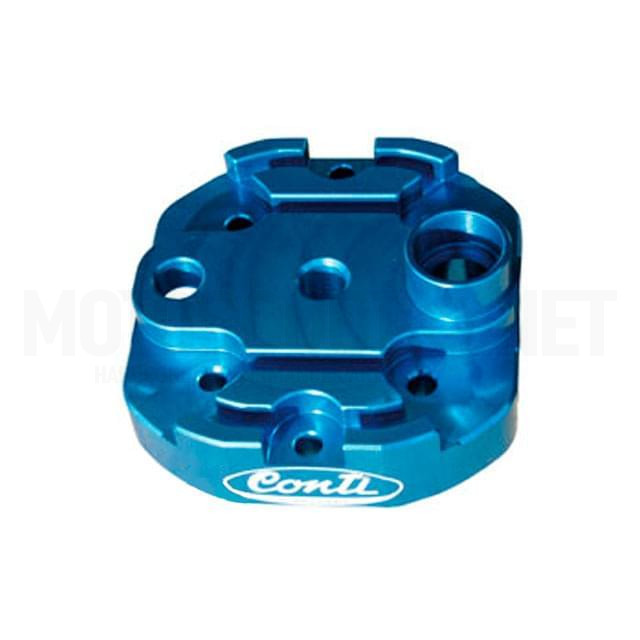 Culata Conti "Tuning" elaborado CNC, para cilindro de serie, Derbi (tipo: EBE050/EBS050), azul/metalizado