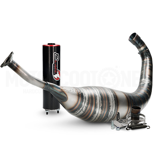 Escape Minarelli AM6 90cc Blaze Racing silenciador carbono