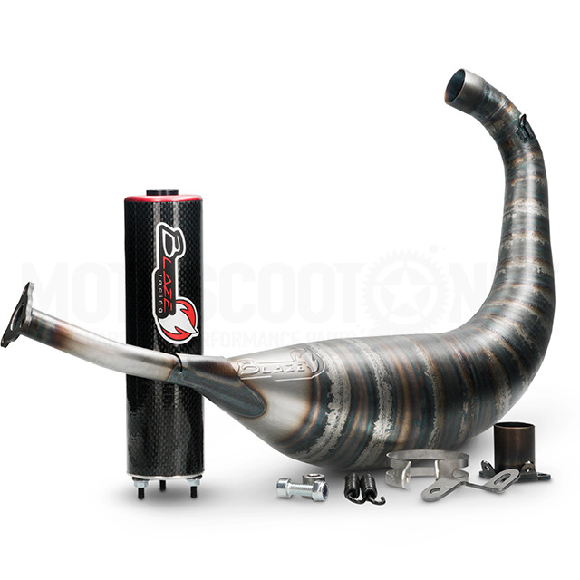 Escape Derbi Senda 96cc Blaze Racing silenciador carbono