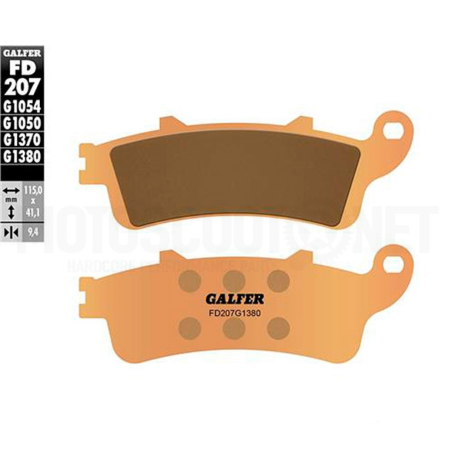 Pastillas de freno Galfer - Metal sinterizadas, HONDA PANTHEON 125 ie 4T LC (´03-) 150, Silverwing