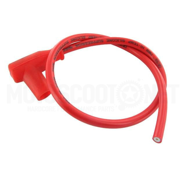 Pipa y cable de bujía silicona Allpro, rojo ref: AP50CT60.000