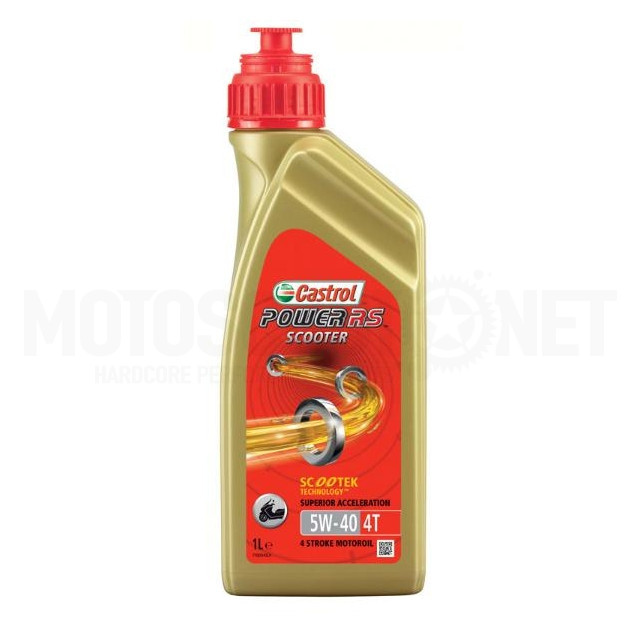 Aceite motor 4T 5W40 1L Castrol Power1 Scooter ref: MO4T00093