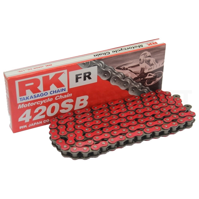 Cadena RK 420SB con 140 eslabones Rojo ref: RK420SB/140FR 