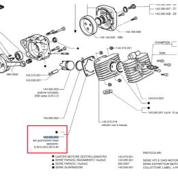 Junta base cilindro MiniBike 910-911 / GP3-GP4-GP5-GP6 Polini