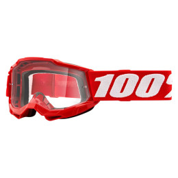 Gafas Offroad 100% Accuri 2 Infantil Neon Rojo - Cristal Transparente