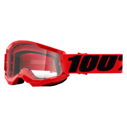 Gafas Offroad 100% Strata 2 Infantil Rojo - Cristal Transparente