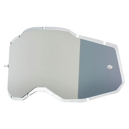 Cristal Recambio Inyectado gafas Offroad 100% Generation 2 Silver Espejo Flash/Ahumado