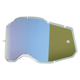 Cristal Recambio Inyectado gafas Offroad 100% Generation 2 Espejo Azul