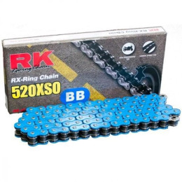 Cadena RK 520XSO con 116 eslabones azul fluor