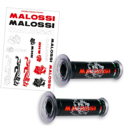 Puños Malossi negros logo Malossi TRIBAL Ø 30 mod. sin cierre lateral