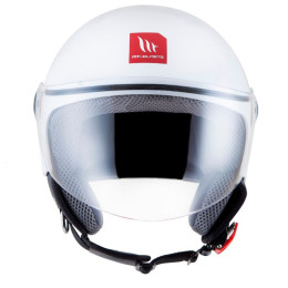Casco Jet MT Helmets Street S Solid A0 Blanco Brillo