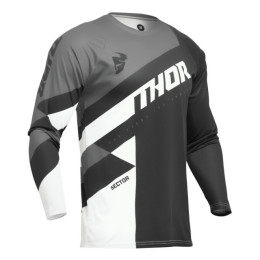 Camiseta Off-Road Thor sector checker - negro/gris