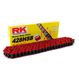 Cadena RK 428HSB con 134 Eslabones, Rojo