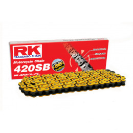 Cadena 420SB con 140 eslabones RK - amarillo