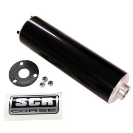 Silenciador SCR-Corse "SM 60 Aluminio" marchas 50cc, 22cm, color: negro