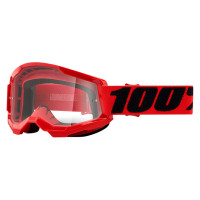 Gafas Offroad 100% Strata 2 Rojo - Cristal Transparente