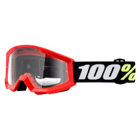 Gafas Offroad 100% Strata Mini- Rojo - Cristal Transparente