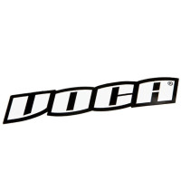 Pegatina Voca Racing Logotype blanco negro
