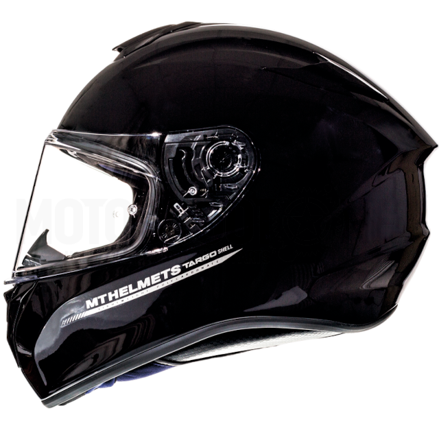 Casco MT Helmets FF106 Targo Solid A1 Negro Brillo