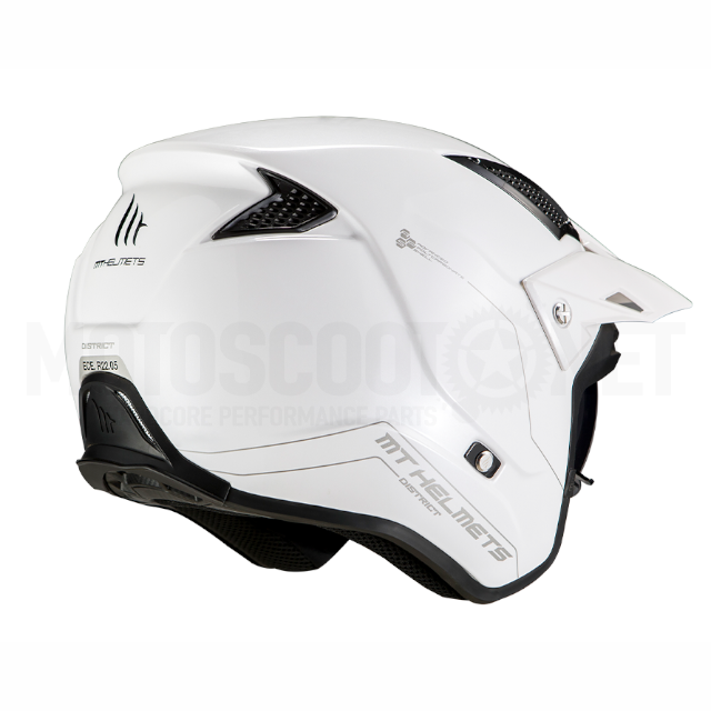 Casco MT Helmets TR902SV District SV Solid A0 Blanco Perla Brillo 