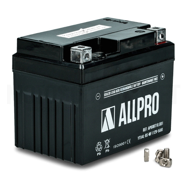 Bateria YTX4L-BS 12V 5Ah selada sem manutenção AllPro Sku:AP50BT10.001 /a/p/ap50bt10.001_02_2.jpg
