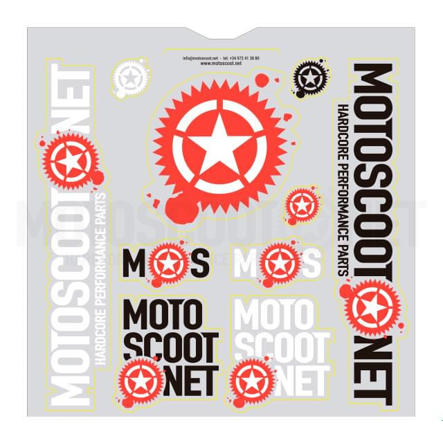Set pegatinas Motoscoot - 20 pegatinas ref: MOTOSCOOTSTICKERKIT