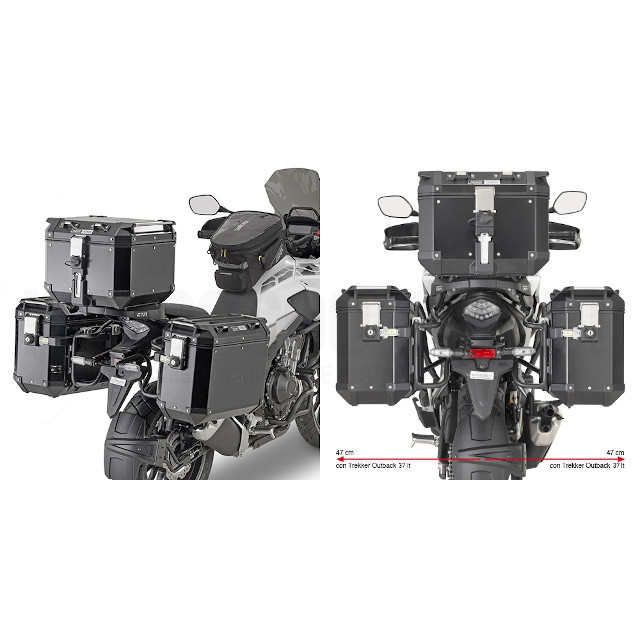 Portamaletas Lateral One-Fit Monokey® CAM-SIDE Honda CB 500 X (19 > 21) Givi ref: PLO1171CAM