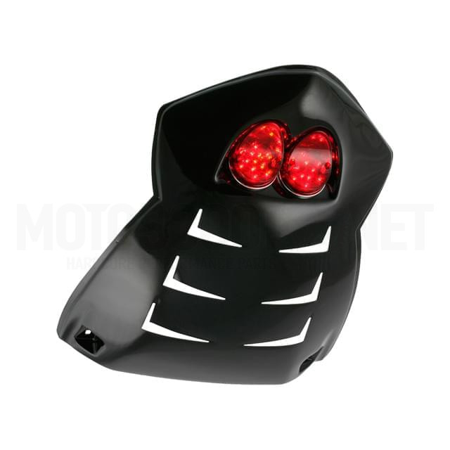Cave de roda MTKT racing preto, incl. 2x LED vermelho, cristal transparente, Peugeot Speedfight 2