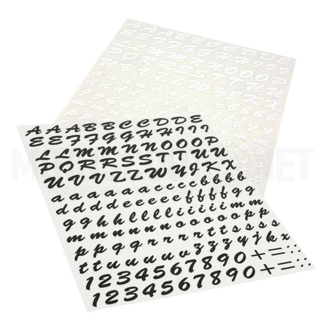 Kit Autocolantes letras / números
