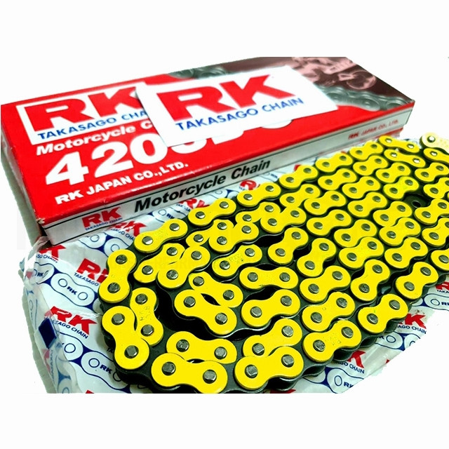 Corrente RK 420SB com 140 elos Amarelo Fluorescente