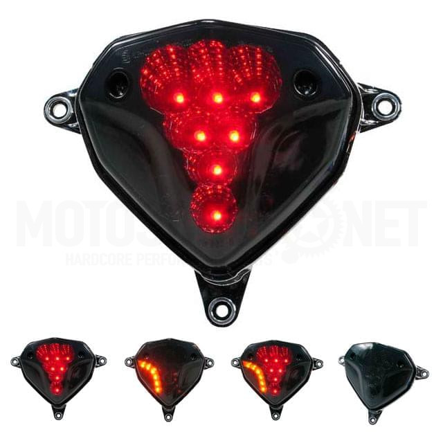 Farolim traseiro LED com indicadores de linha negra Yamaha Aerox (CE) STR8 