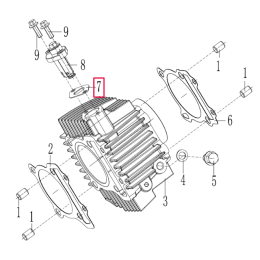 Junta tensor cadena distribución Pitbike motor 190 Zongshen