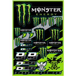 Kit de pegatinas Monster Energy varias medidas D'Cor