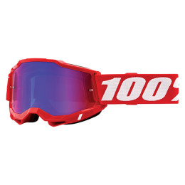Óculos Offroad 100% Accuri 2 Vermelho - Lente Espelhada Vermelha