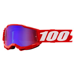 Óculos Offroad 100% Accuri 2 Junior Neon Vermelho - Lente Espelhada Vermelha